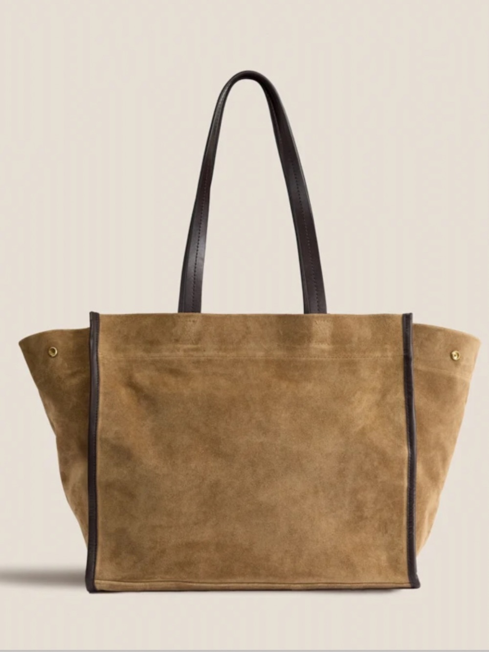 Parker Thatch Framed Mimi Tote in Beechwood Suede